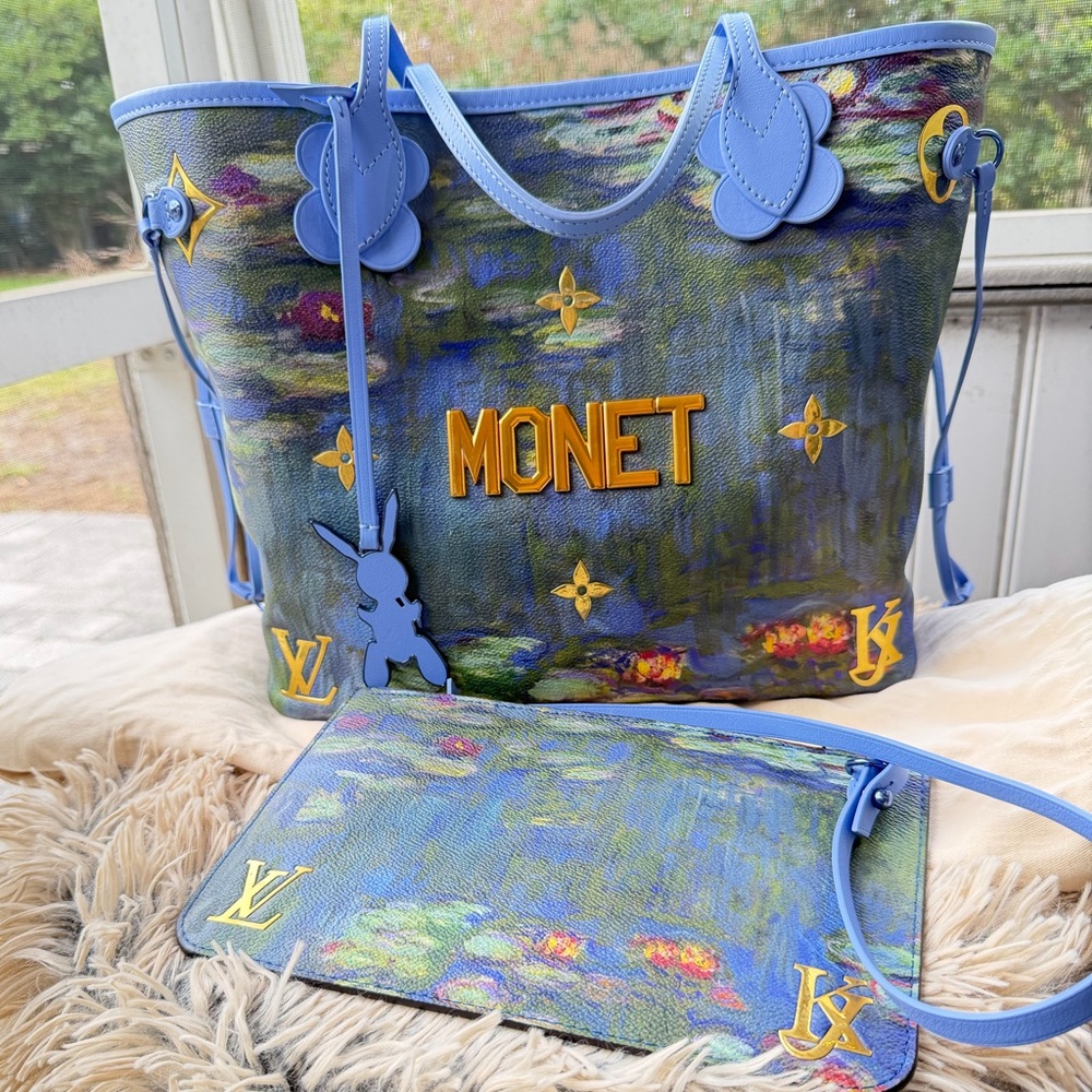 Louis Vuitton Monet Blue Multi-Color Canvas Tote